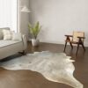Kuhfell-Teppich Champagne taupe 240x220 cm. XL-EXTRA