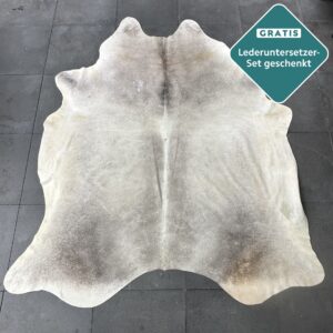 Kuhfell-Teppich grau taupe 260x220 cm. KOLOSSAL