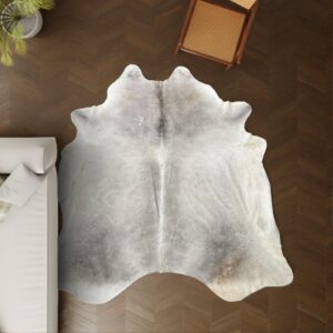 Kuhfell-Teppich grau taupe 260x220 cm. KOLOSSAL
