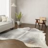 Kuhfell-Teppich grau taupe 260x220 cm. KOLOSSAL