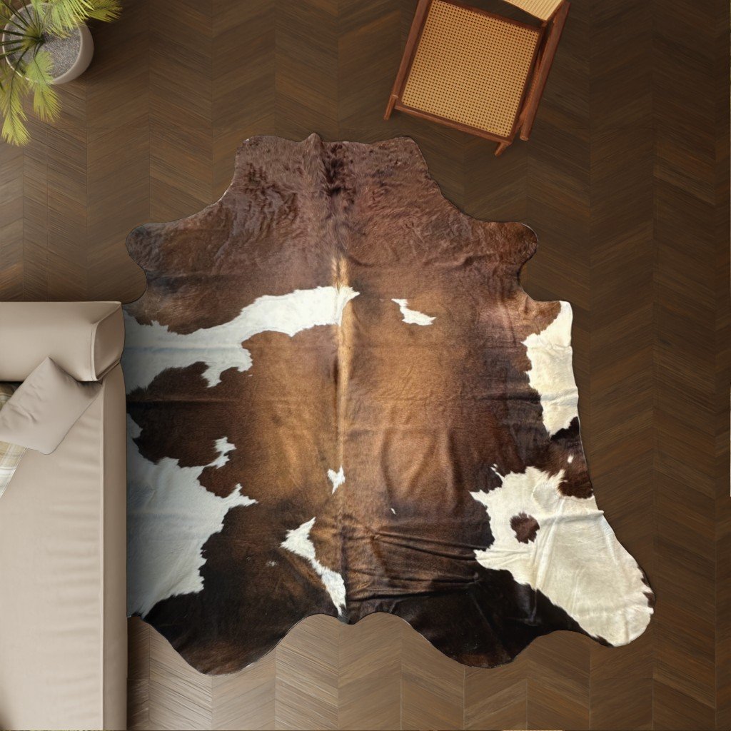 Kuhfell-Teppich Tricolor 270x240 cm. KOLOSSAL