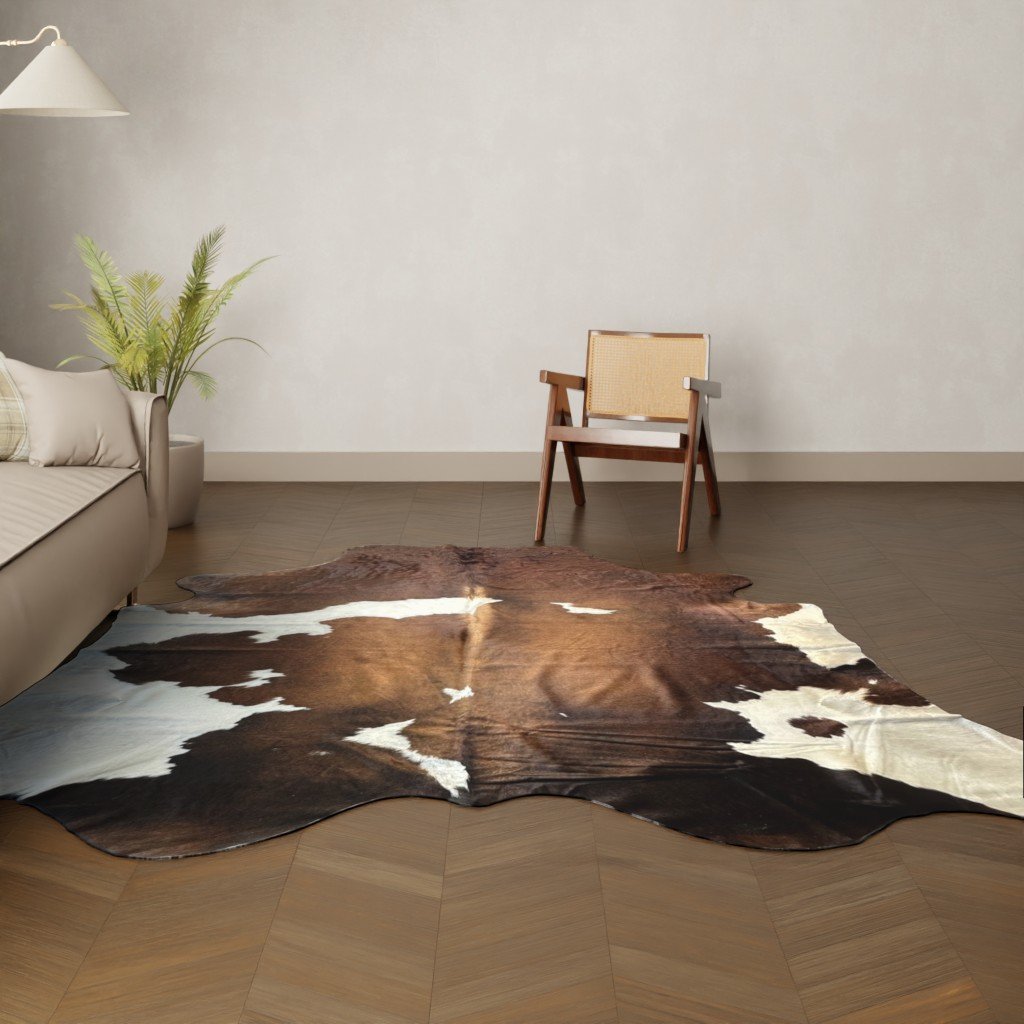 Kuhfell-Teppich Tricolor 270x240 cm. KOLOSSAL