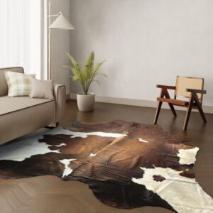 Kuhfell-Teppich Tricolor 270x240 cm. KOLOSSAL