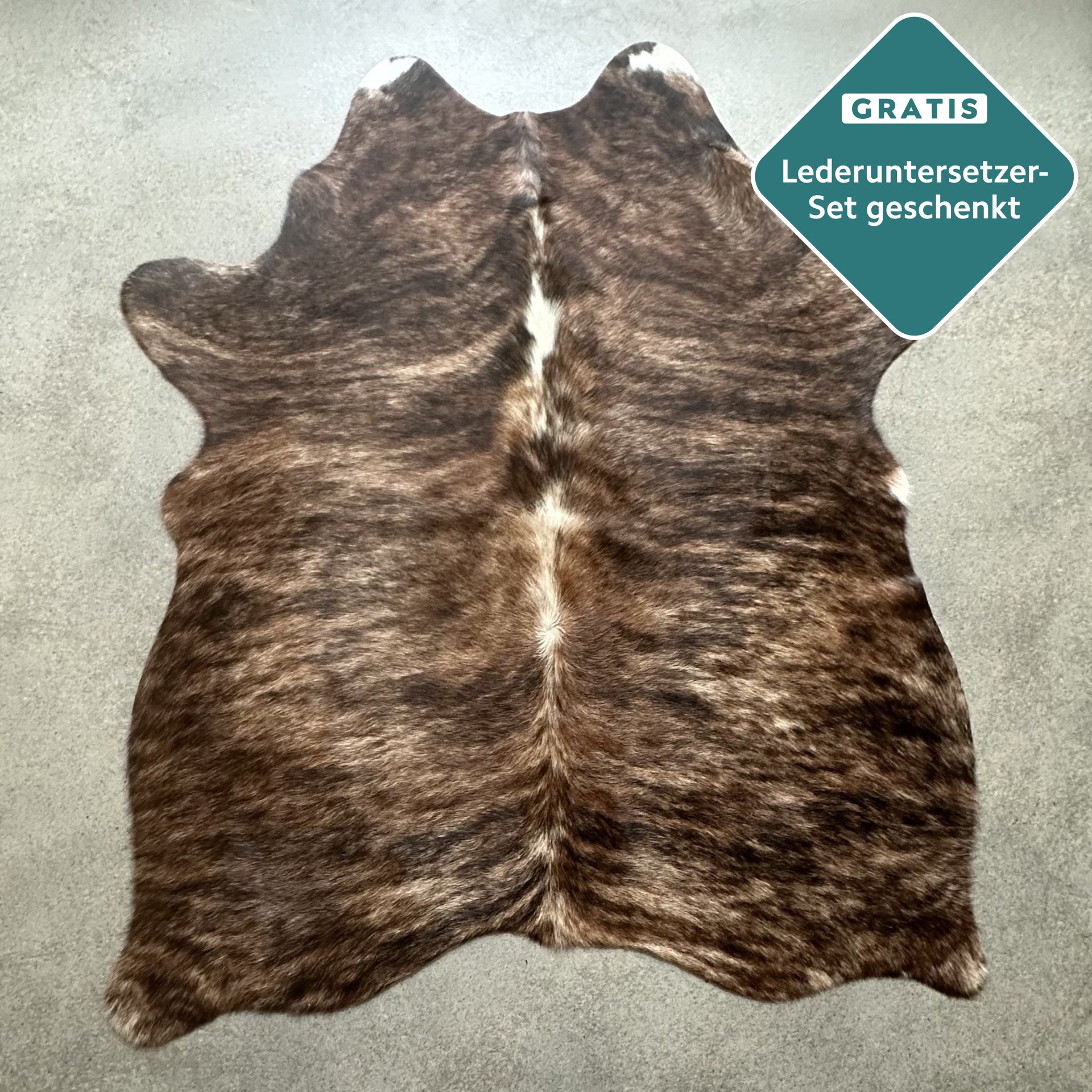 Mini-Kuhfell brindle 170x140 cm.