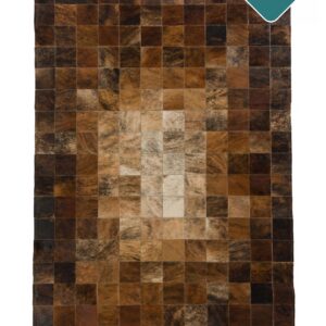 Patchwork Kuhfell Teppich natürlich 180x120 cm