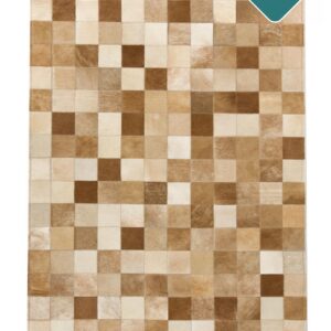 Patchwork Kuhfell Teppich natürlich 180x120 cm