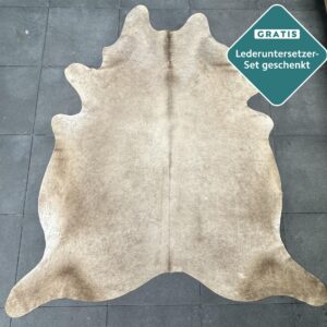Kuhfell Teppich taupe Detailansicht natürliche Zeichnung
