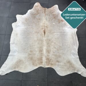 Kuhfell Teppich camel grau Detailansicht natürliche Zeichnung