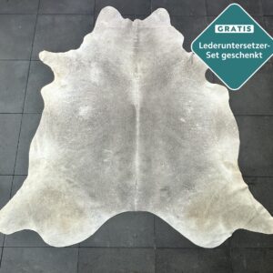 Kuhfell Teppich grau Detailansicht natürliche Zeichnung