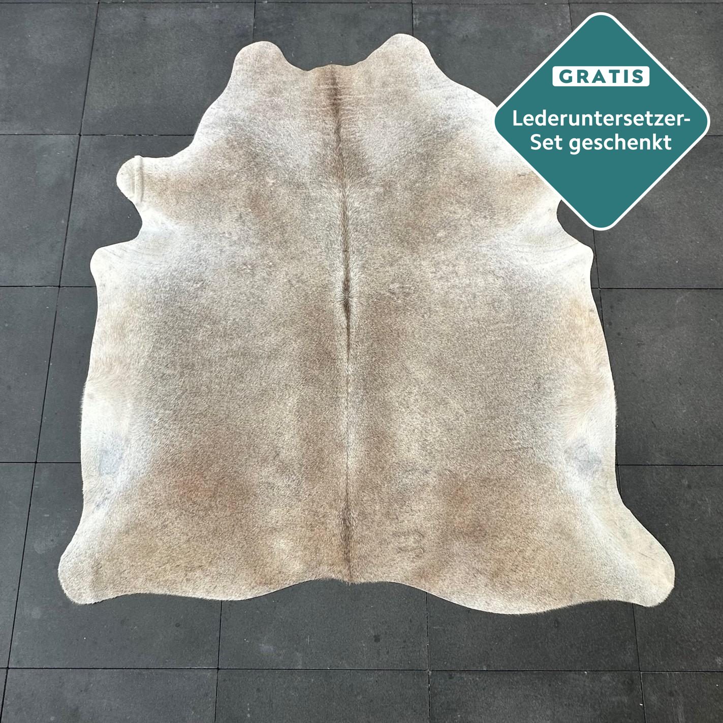 Echtes Kuhfell Champagner beige 220x200 cm - Natürliches Rinderfell