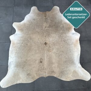 Kuhfell Teppich cognac dunkel Detailansicht natürliche Zeichnung