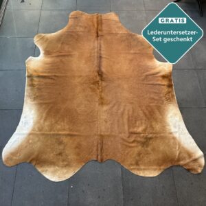 Kuhfell-Teppich Cognac 260x240 cm. KOLOSSAL