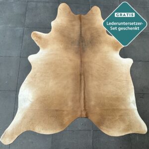 Kuhfell Teppich cognac Detailansicht natürliche Zeichnung