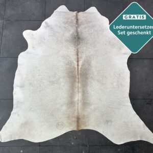 Kuhfell Teppich creme grau Detailansicht natürliche Zeichnung