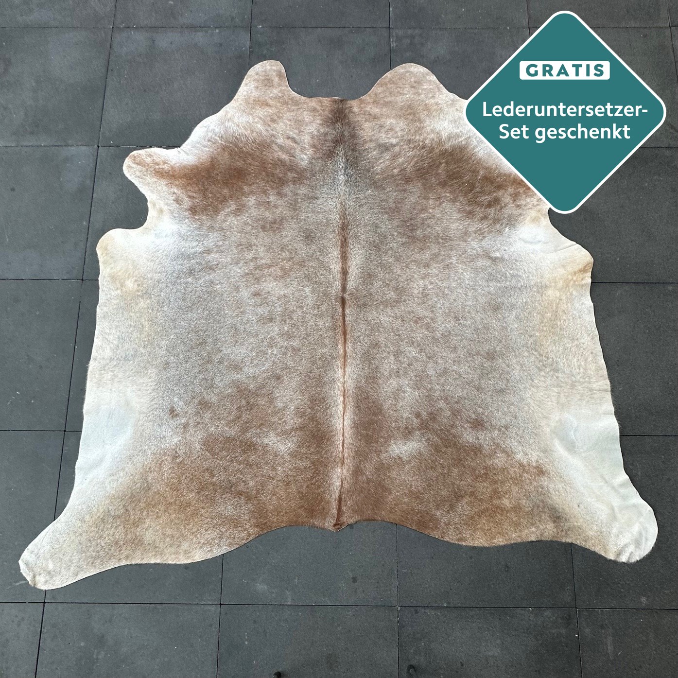 Kuhfell Teppich camel Detailansicht natürliche Zeichnung