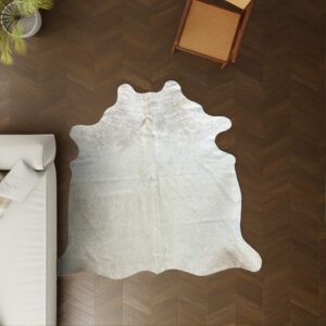 Kuhfell-Teppich Creme taupe 210×190 cm