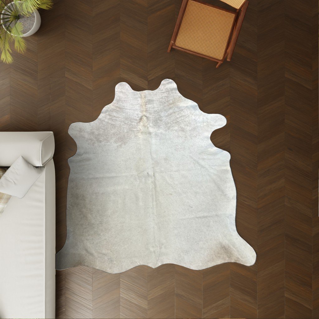 Kuhfell-Teppich Creme taupe 210×190 cm