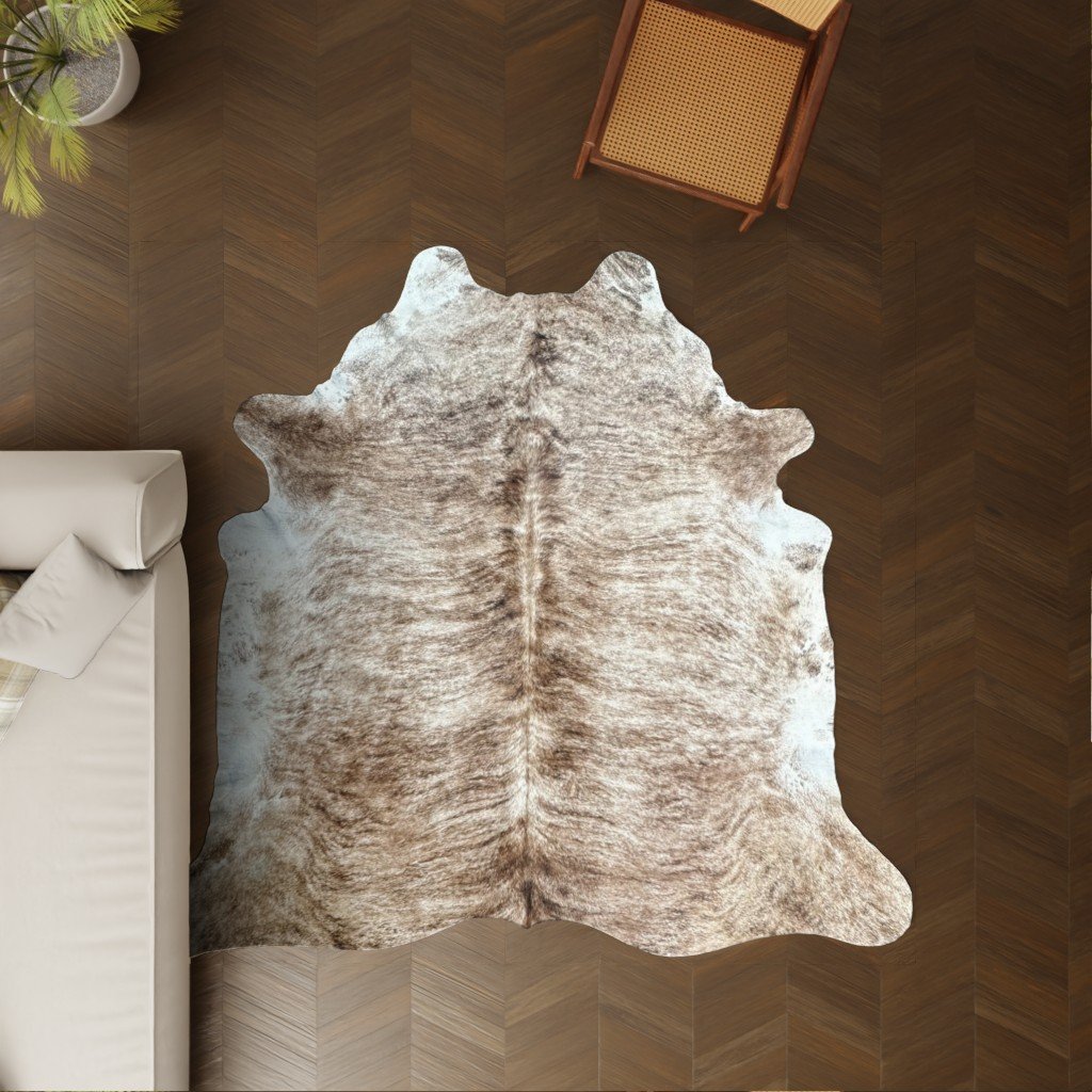 Kuhfell-Teppich brindle 230x210 cm.
