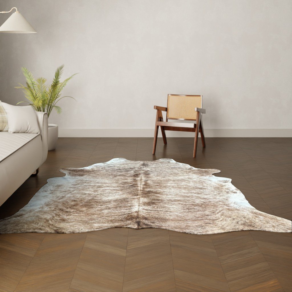 Kuhfell-Teppich brindle 230x210 cm.