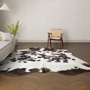 Kuhfell-Teppich Tricolor 290x250 cm. KOLOSSAL