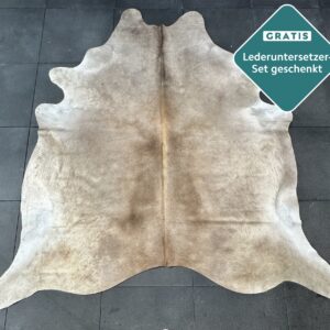 Kuhfell Teppich Champagner Detailansicht natürliche Zeichnung