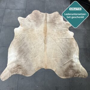 Kuhfell-Teppich kupfer 200x210 cm. KLEIN