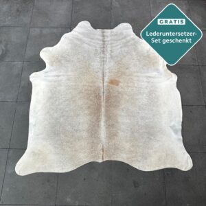 Kuhfell Teppich taupe grau Detailansicht natürliche Zeichnung