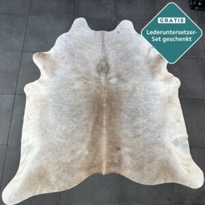 Kuhfell Teppich grau braun Detailansicht natürliche Zeichnung