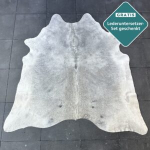 Kuhfell Teppich grau Detailansicht natürliche Zeichnung