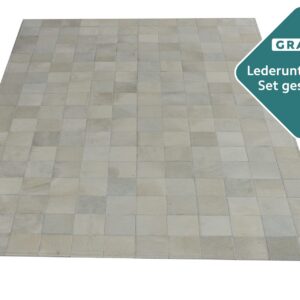 Designer Patchwork Rinderfell natürlich Detailansicht