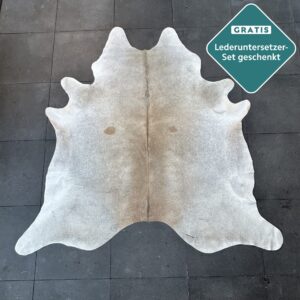 Kuhfell Teppich beige grau Detailansicht natürliche Zeichnung