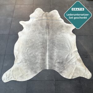 Kuhfell Teppich grau Detailansicht natürliche Zeichnung
