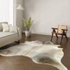 Kuhfell-Teppich taupe 250x220 cm. RIESIG