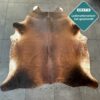 Kuhfell-Teppich Cognac dunkel 240x220 cm. XL-EXTRA