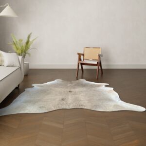 Kuhfell-Teppich Champagne 230x220 cm.