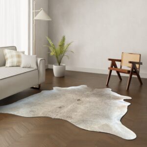Kuhfell-Teppich Champagne 230x220 cm.
