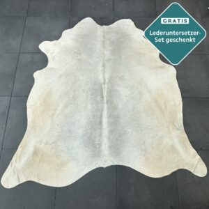 Kuhfell Teppich creme grau Detailansicht natürliche Zeichnung