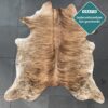 Echtes Kuhfell braun gestreift 180x140 cm Klein - Natürliches Rinderfell
