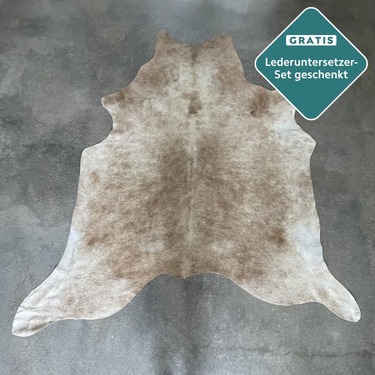 Echtes Kuhfell kupfer 250x220 cm XL Extra groß - Natürliches Rinderfell