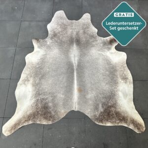 Kuhfell Teppich dunkelgrau Detailansicht natürliche Zeichnung