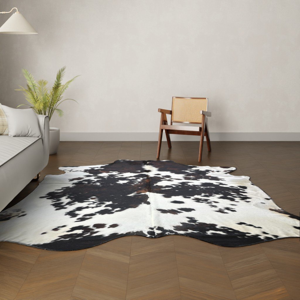 Kuhfell-Teppich Tricolor 280x250 cm. KOLOSSAL