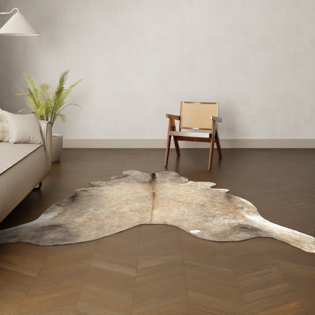 Kuhfell-Teppich kupfer 240x210 cm. XL-EXTRA