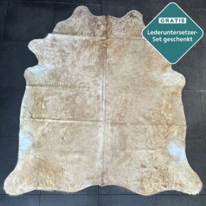 Kuhfell-Teppich Cognac 240x220 cm. XL-EXTRA / LANGHAAR