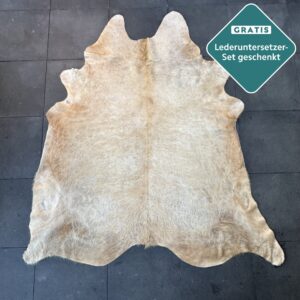 Kuhfell Teppich cognac Detailansicht natürliche Zeichnung