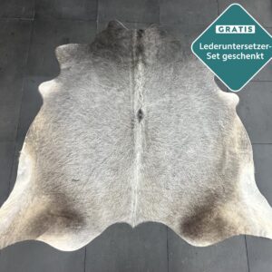 Kuhfell Teppich grau Detailansicht natürliche Zeichnung