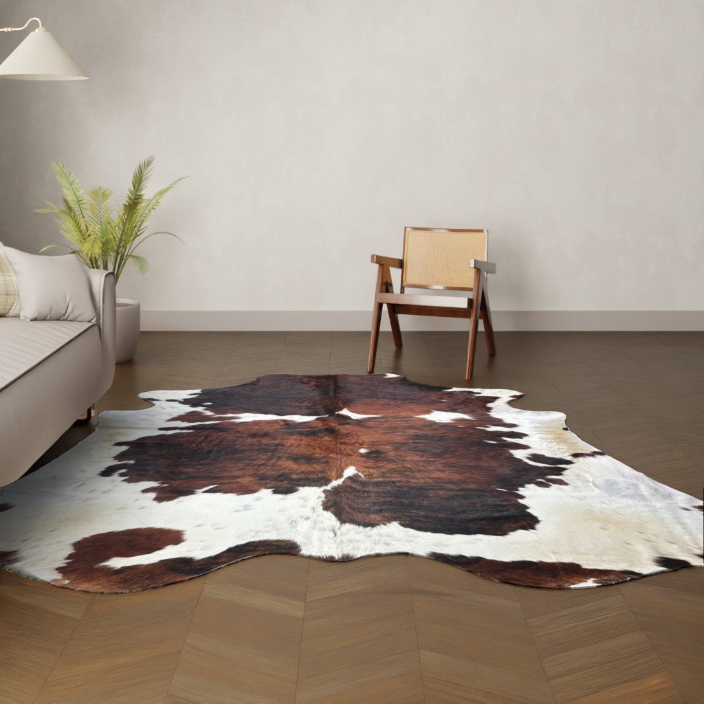 Kuhfell-Teppich Tricolor 280x250 cm. KOLOSSAL