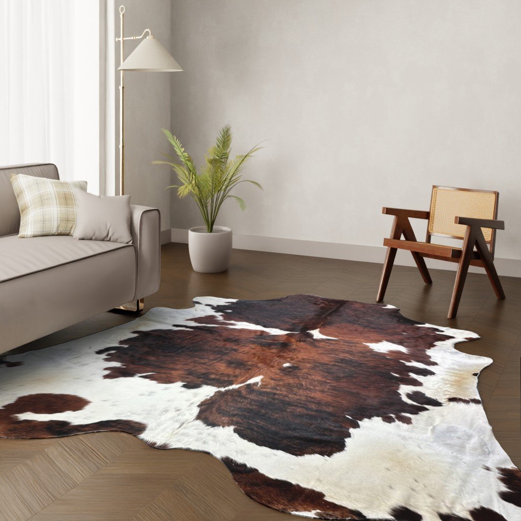 Kuhfell-Teppich Tricolor 280x250 cm. KOLOSSAL