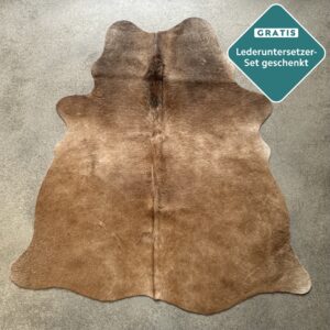 Kleines Kuhfell Teppich braun Detailansicht