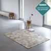 Patchwork Kuhfell Teppich Champagner 180x120 cm