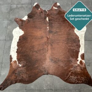 Kuhfell Teppich rotbraun Detailansicht natürliche Zeichnung